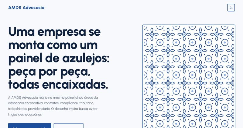 Primeira tela da proposta Azulejo