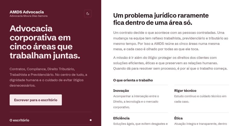 Primeira tela da proposta Divisão